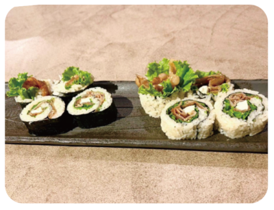 ＳＰＦポークのしょうが焼きロール寿司